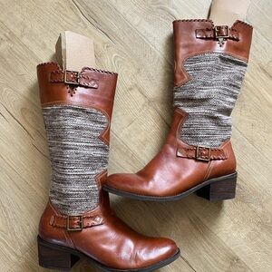 Fortress of Inca Brown/ Woven Leather Women's Boots